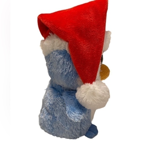 TY Beanie Boos FAIRBANKS the 7" Plush Blue Penguin Santa Hat Retired Solid Eyes - Picture 3 of 10